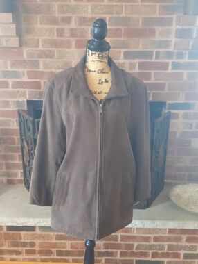 Relativity Brown Suede Leather Jacket Size XL